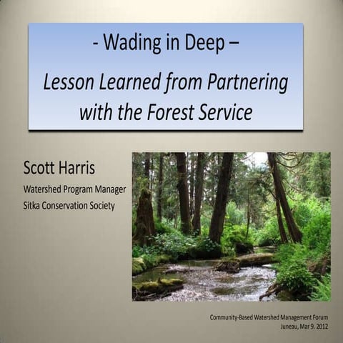 Restoration Partnerships: Lessons Learned by Scott Harris