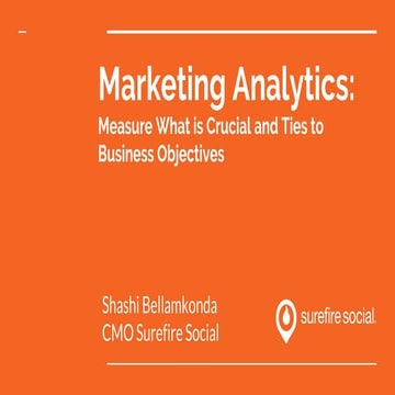 Marketing Measurement to Drive Action