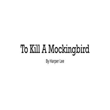 to kill a mockingbird summary interesting