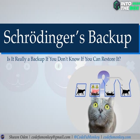 Schrodinger’s Backup: Is Your Backup Really a Backup?