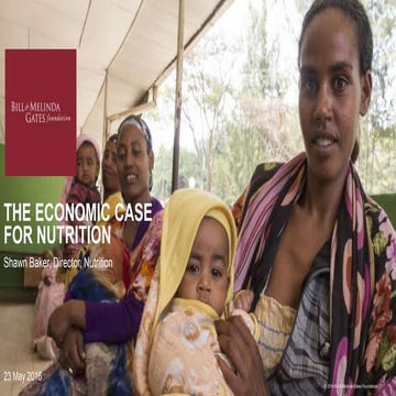 The economic case for investing in nutrition