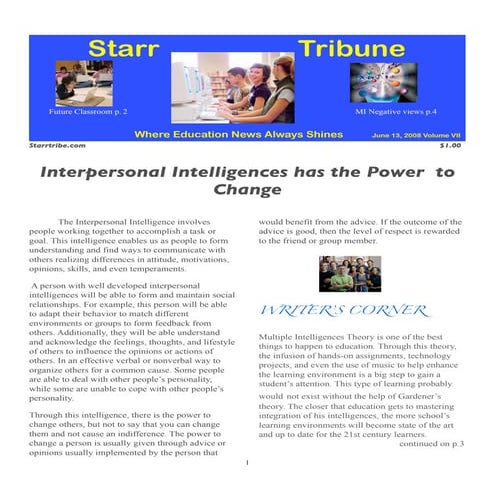 Multiple Learning Theory newsletter