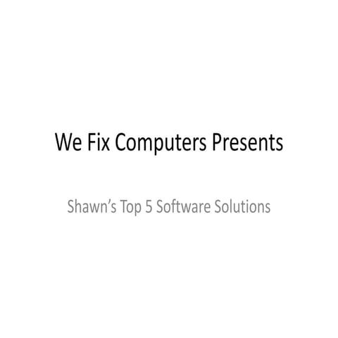 Shawn's Top 5 Favorite Utilites