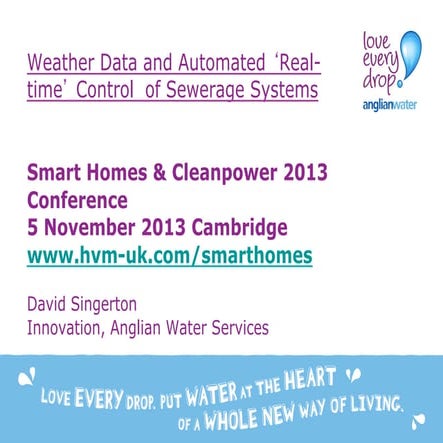 Anglian Water at Smart Homes 2013 Conference Cambridge