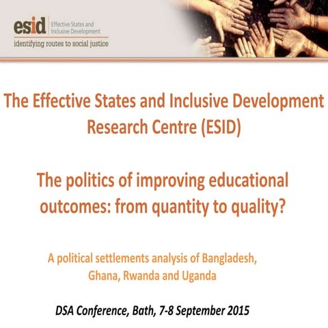 The politics of improving educational outcomes: From quantity to quality?