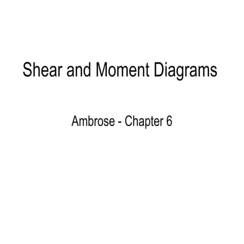 Shear And Moment Diagrams
