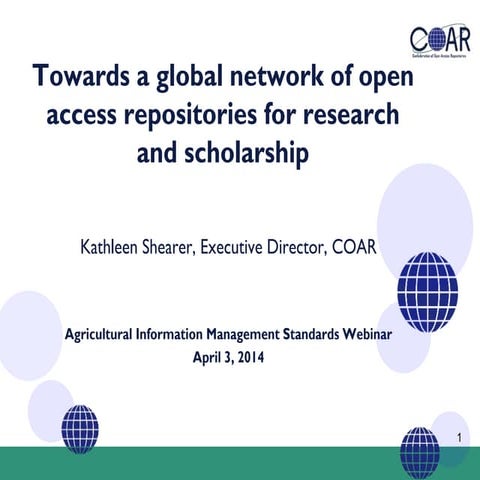 COAR: Enhancing research visibility through Open Access repositories