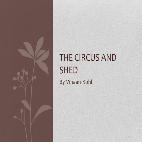 Analysis of the shed and circus in susan hill's "i am the king of the castle"