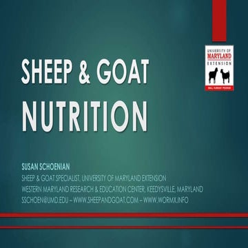 Sheep & Goat Nutriton 