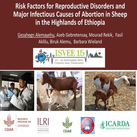 Risk factors for reproductive disorders and major infectious causes of ...