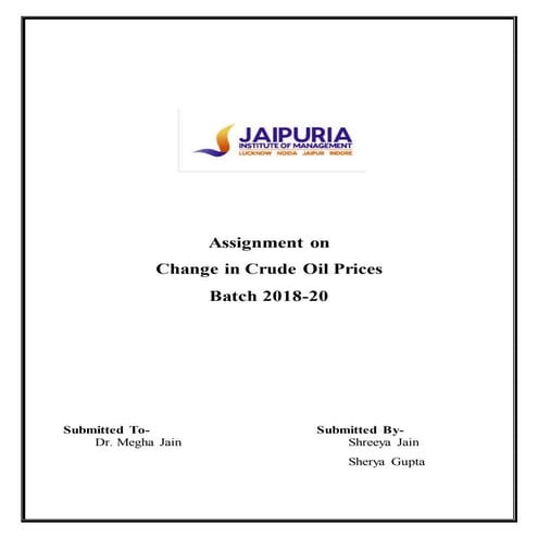 Impact of crude oil in India
