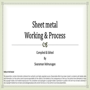 Sheet Metal Working & Process
