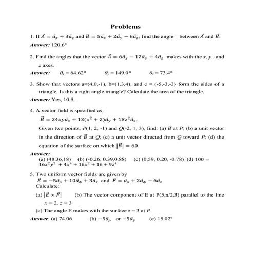 Sheet 1 electromagnetics