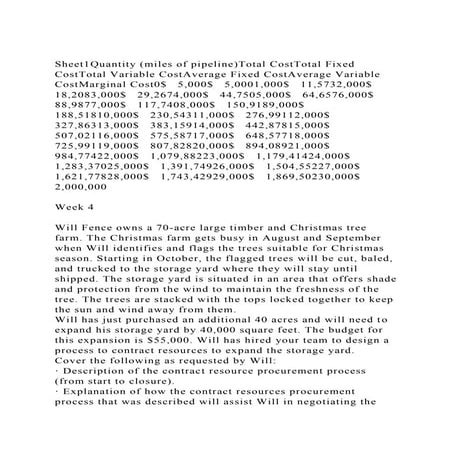 Sheet1Quantity (miles of pipeline)Total CostTotal Fixed CostTotal .docx