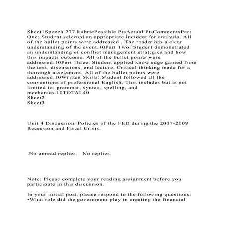 Sheet1Speech 277 RubricPossible PtsActual PtsCommentsPart One Stu.docx