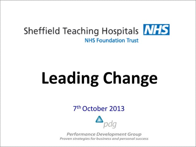 Leading Change Workshop