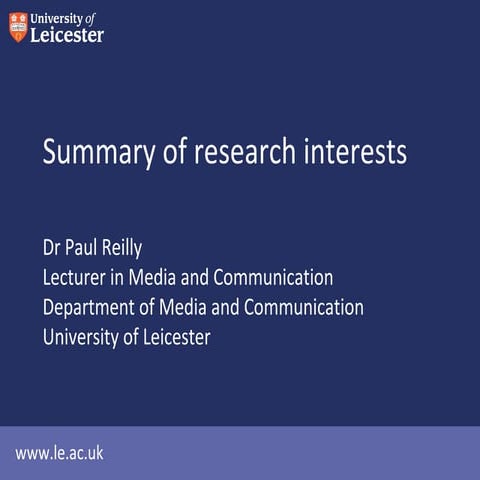 Summary of my research