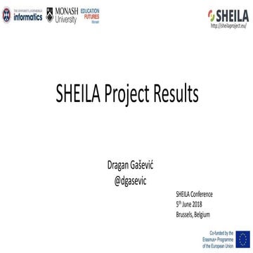SHEILA Results – Conference 5 June 2018