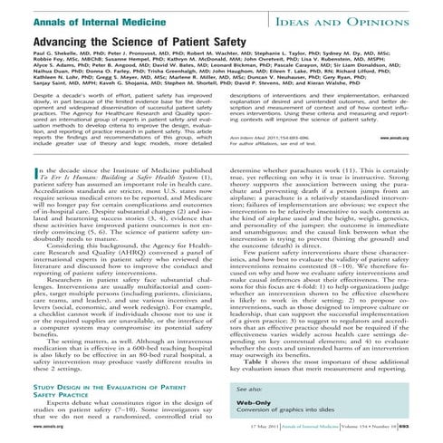 Intentional Rounding vs standard of care for patients hospitalised in ...