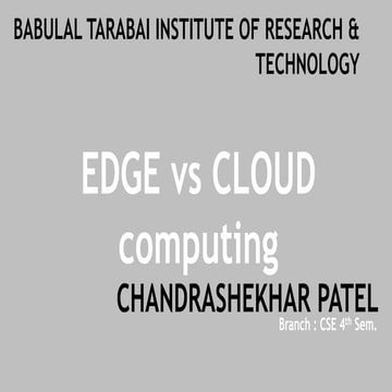 Edge computing -by ChandraShekhar