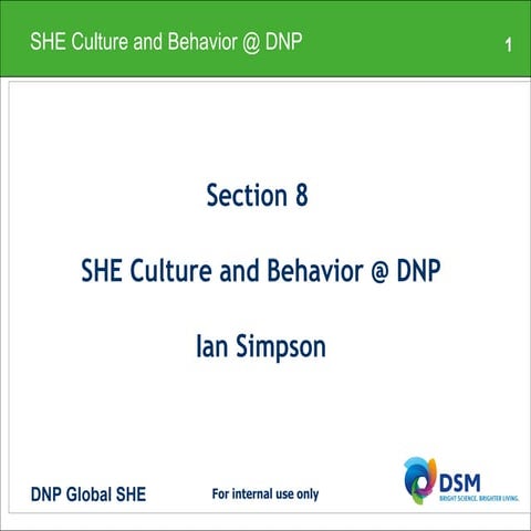 Shelco she culture and behavior in dnp sept 2011