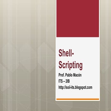 Primeros Programas Shell Script