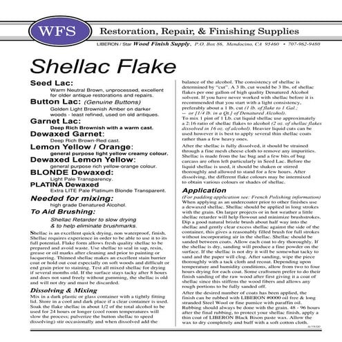 Shellac use information
