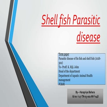 Shell fish parasitic disease