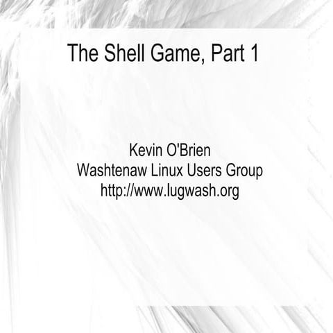 The Shell Game Part 1: What is a shell?