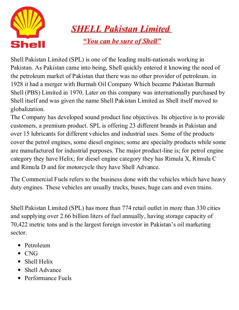 Shell pakistan limited