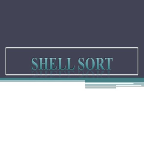 Shell sort in Data Structure Using C | PPTX | Programming Languages ...