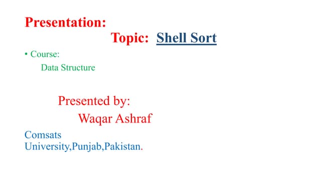 Shell sort