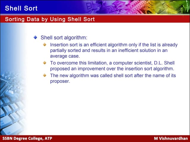 Shell sort
