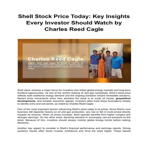 Shell Stock Price Today: Key Insights Every Investor Should Watch by ...