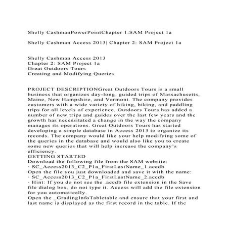 Shelly CashmanPowerPointChapter 1SAM Project 1aShelly Cashman.docx
