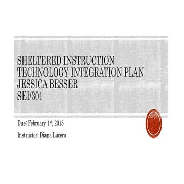Shelteredinstructiontechnologyintegrationplan 160129223931