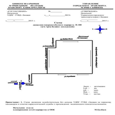 Новая схема движения маршруток в Бишкеке