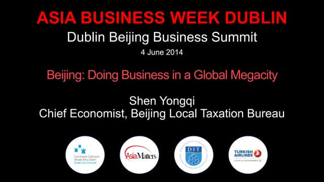 Shen Yongqi Chief Economist, Beijing Local Taxation Bureau  asia business wee...