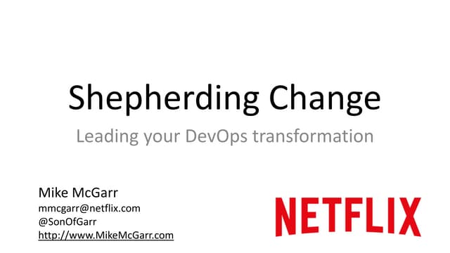 Shepherding change: leading your De...