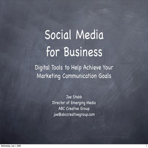 Social Media for Business