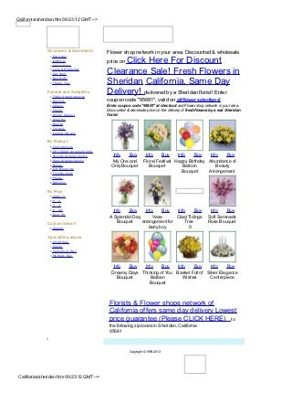 Sheridan flowers and florists - discount wholesale