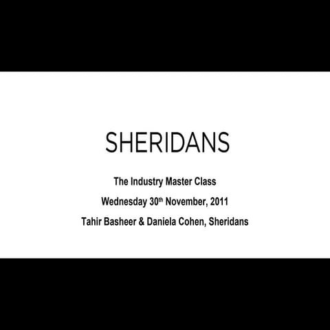 Sheridans' Fashion Master Class: How To Protect Your Brand