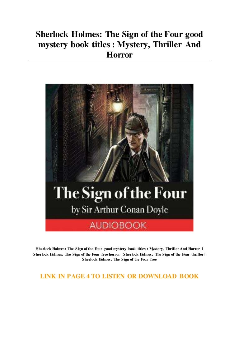 Sherlock Holmes The Sign of the Four good mystery book titles Myst…