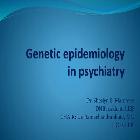 Sherlyn's genetic epidemiology | PPTX