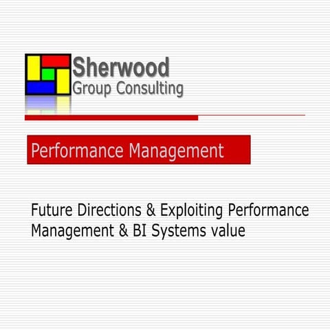 Sherwood Group Consulting: PM Executive Presentation