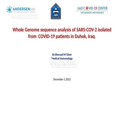 whole genome sequence analysis of sars-cov-2 | PPTX