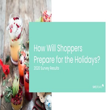 SheSpeaks Holiday Shopping Covid-19 Study September 2020