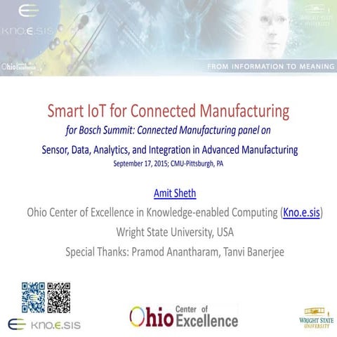 Smart IoT for Connected Manufacturing