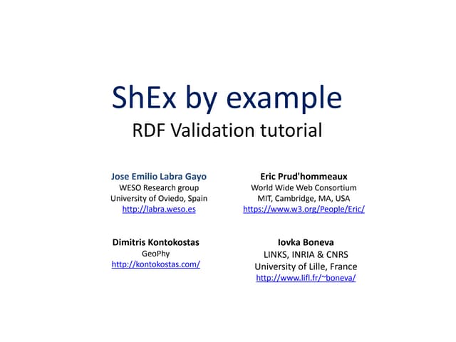 ShEx by Example