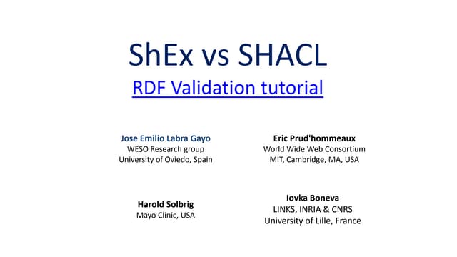 ShEx vs SHACL